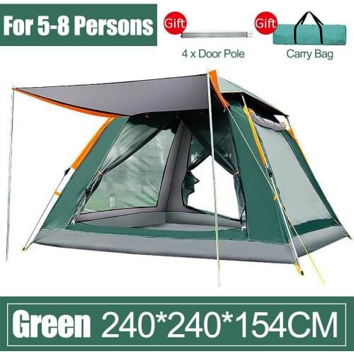 Camping tent Open beach tents outdoor camping 6-7 Person Windbreak Dual Layer Waterproof barraca de acampamento tente de camping