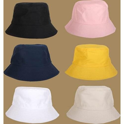 Spring Fashion Bucket Hats For Women Casual Outdoor Fisherman Hat Black Summer Hip Hop Streetwear Sun Caps PJ185