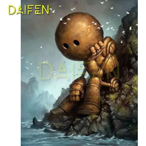 Full Round Diamond mosaic Bird Lake 5DDIY Diamond embroidery pigeon Full Square Diamond painting Cross stitch Cartoon wooden man