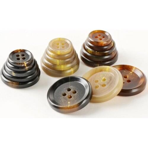 30pcs Resin buttons imitation horns thin edges casual suits windbreaker sweaters buttons