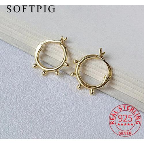 INZATT Real 925 Sterling Silver Geometric Minimalist Round Hoop Earrings For Pretty Women Earrings Fine Jewelry Accessories