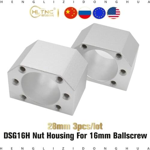 Free shipping 3pcs/lot DSG16H 1605 ball nut housing bracket holder aluminium for SFU1605 SFU1604 SFU1610 CNC parts
