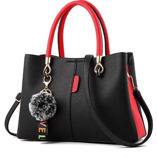 Handbag Crossbody Bags For Women 2020 Luxury Handbags Women Designer Ladies Shoulder Bag Patchwork Hairball Bag Female