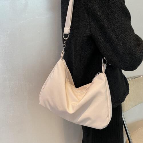 Shoulder Bag Female Crossbody Bag Handbag Purse Designer Women Bag Fashion Canvas Simple 2021 New All-match Zipper High Capacity