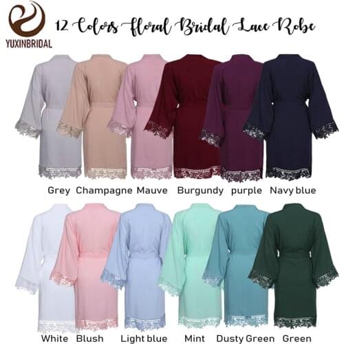 Wedding Robe Women Bride Robes Cotton Lace Robes Kimono Bridal Robes Bridesmaid Robes Bride Bathrobe Bride Sleepwear