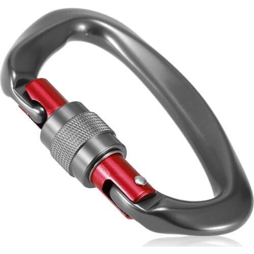 25KN Heavy Duty Carabiner Clips Carabiner with Screw Locking Gate for Hammocks Camping Hiking Backpacking Equipment