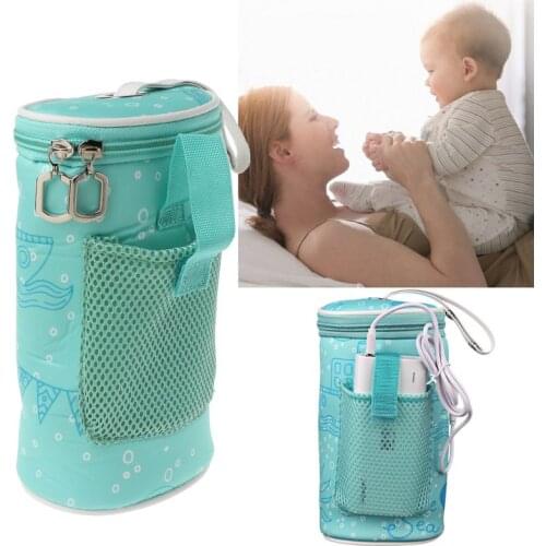 USB Baby Bottle Warmer Heater Insulated Bag Travel Cup Portable In Car Heaters Drink Warm Milk Thermostat Bag For Feed Newborn