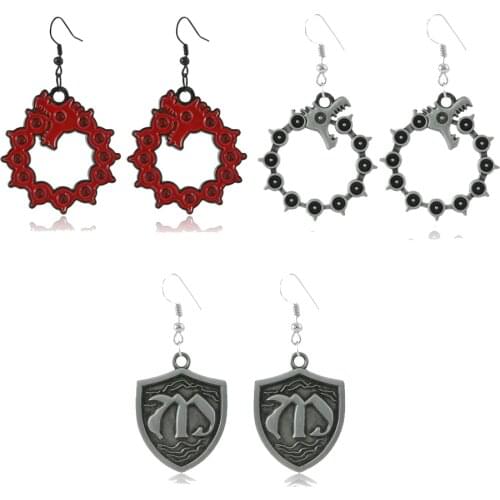 Game Yakuza Kiwami Drop Earrings for Women Man Kazuma Kiryu Logo Jewelry Gift Bijoux Dangle Hanging Earrings Accessories