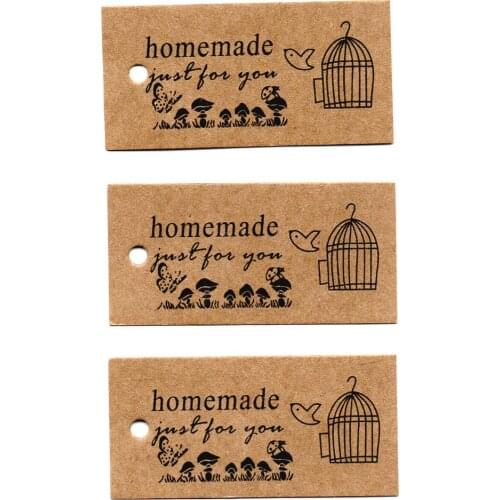 ZERZEEMOOY wholesale DIY ZAKKA homemade Kraft paper tags bookmark mood message card butterfly cage 100pcs/lot57x28x0.3mm