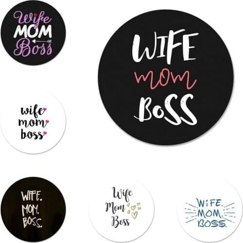 Wife best mom boss words custom Icons Pins Badge Decoration Brooches Metal Badges For Backpack Decoration