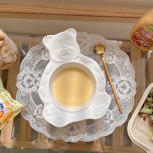 1pc Baby Cartoon Food Set Wheat Straw Tableware Solid Cute Dish Kid Plate Bowl Children Feeding Dishes Dinner Set