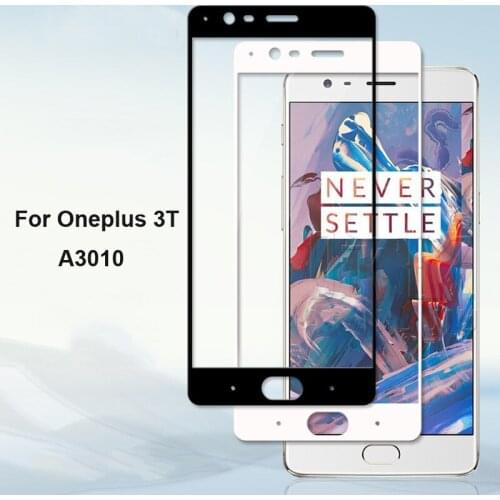 1pcs Ultra-Thin White black color full screen protector Tempered Glass film For Oneplus 3T A3010 Screen protective glass film