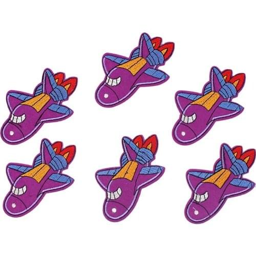 10pcs/lot Embroidered Cartoon Patches Iron-on airplane Patch Sewing Fabric Stickers Garment Apparel Clothing Appliques Accessory