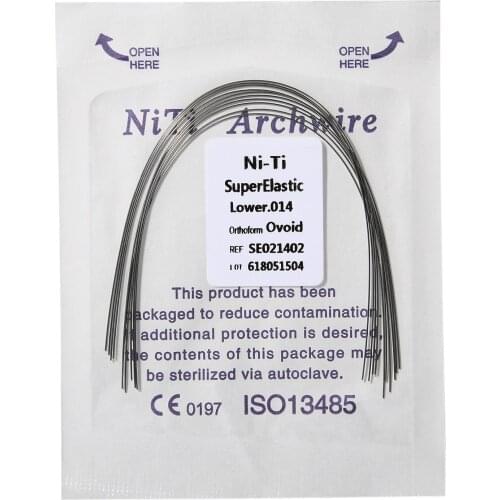 10pcs/pack Orthodontic Dental Super Elastic Oval Form Niti Round Arch Wires Dental Niti Arch Wire Dentist Product