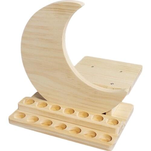 14 Slots Homemade Wood Essential Oil Display Storage Case Holder Rack Stand