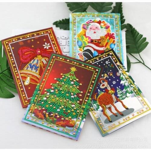 2019 New style popular Christmas gifts for home Christmas 5d diamond painting greeting card popular gift for Christmas card