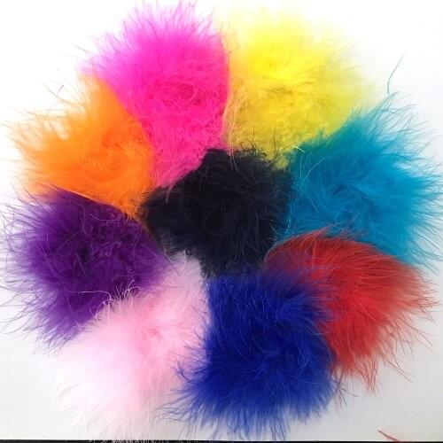 3inch Marabou Feather Puff Feather Flower With Felt Circle On Back for Headbands Clothing Dress 2pcs/lot Free Shipping