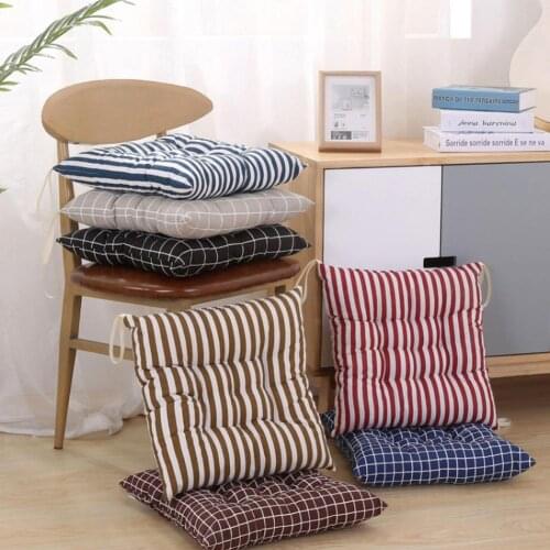 40x40cm Soft Striped Plaid Seat Home Office Chair Tie Door Mat Japanese Car Chair Cushion Meditation Cushion