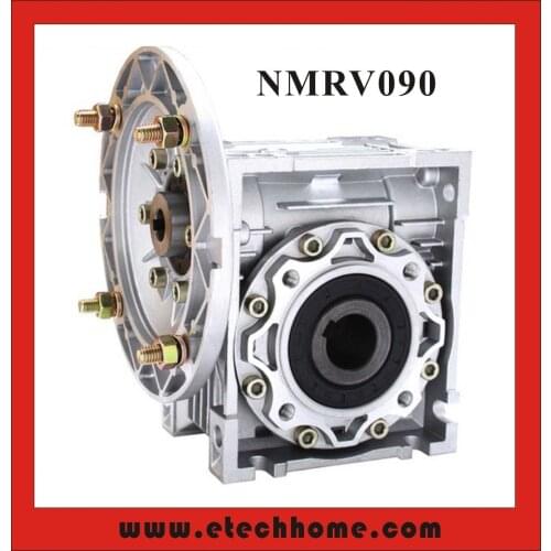 7.5:1-100:1 Worm Gearbox NMRV090 Worm Reducer 19mm 24mm 28mm input shaft 90 Degree Speed Reducer RV090