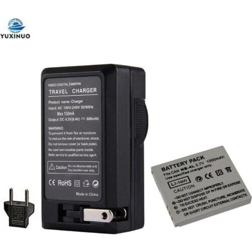 1000mAh NB-4L NB4L Camera Battery +AC Charger for Canon IXUS 30 40 50 55 60 65 80 100 I20 110 115 120 130 IS 117 220 225 230 255