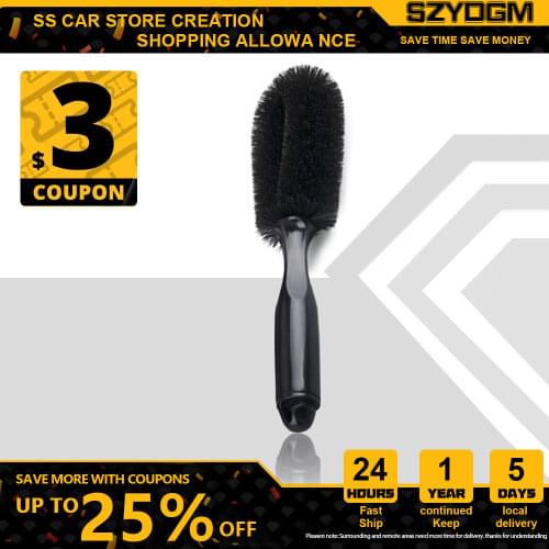 Car Wheel Wash Brush Plastic Handle Vehicle Cleaning Brush Wheel Rims Tire Washing Brush Auto Scrub Brush Car Wash Sponges Tools