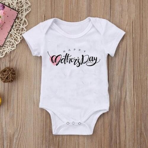 Happy Mothers Day Newborn Bodysuit Baby Girls Clothes Body Kids Letter Romper Jumpsuit Infant Rompers Infantil Boys Sleepwears