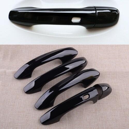 5Pcs Car Exterior Black Door Handle Cover Trim Frame LHD Fit For Mercedes Benz C E GLC Class W205 X253 W213 2016 2017 2018 2019