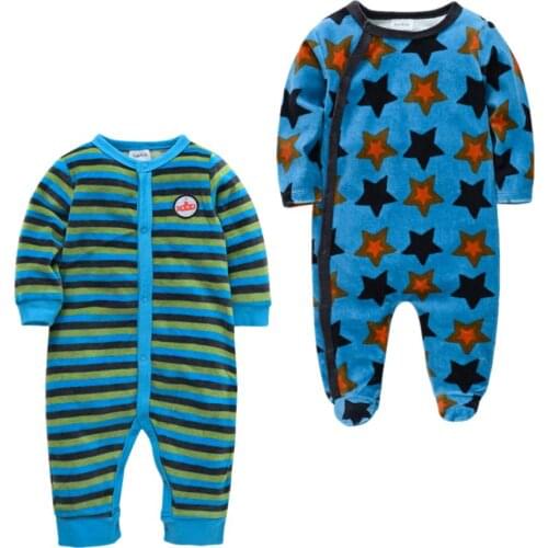 Pijamas De Bebe Nina Newborn Baby Boys Girl Sleepsuit Cartoon Sleep Wear 2PCS Warm Winter Infant Pajamas Toddler Pijamas De Bebe