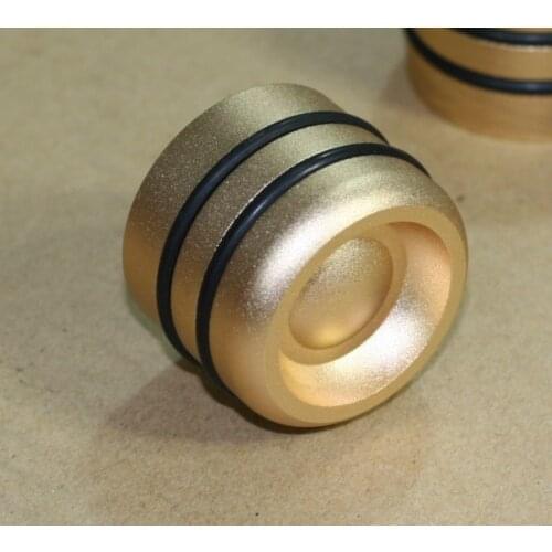 Dia44 H33 All Aluminum Knobs With Deluxe Gold Black Ring Rubber Sleeve