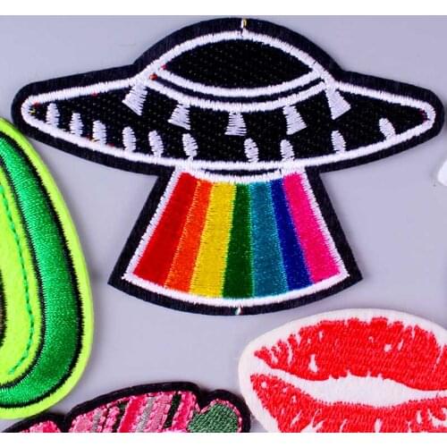 DIY Nirvana Maple Leaf Patch Embroidery Patches For Cloth Cute Cat Unicorn Animal Iron On Patches On Clothes Watermelon Sticker