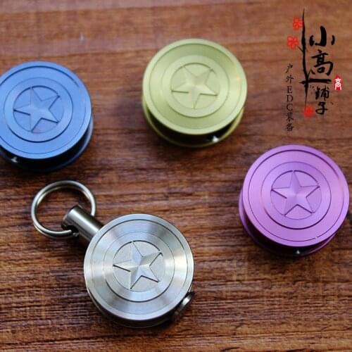 EDC Titanium Small Pendant DIY Beads Titanium Alloy Paracord Bead Keyring Zipper Accessory Bracelet Beads Tool