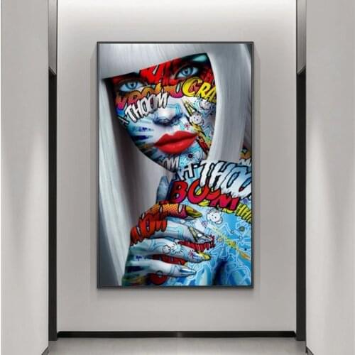 Graffiti Art of Girls Canvas Paintings on the Wall Art Posters And Prints Abstract Street Art Picture For Living Room Wall Decor