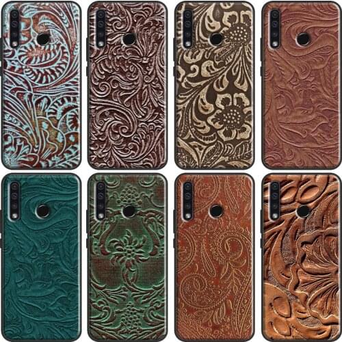 Brown Tooled Leather Pattern For Huawei Honor 10i 7C 7A 6C 4C Pro 8A 9A 6X 7X 8X 9X 7S 8S 9S 8 9 20 10X 10 Lite Case
