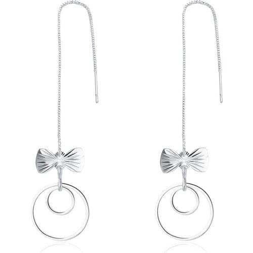 Handmade Fashion Jewelry Silver Plated Dangle Earrings For Women Wedding Party Fashion Trendsetting New Arrival