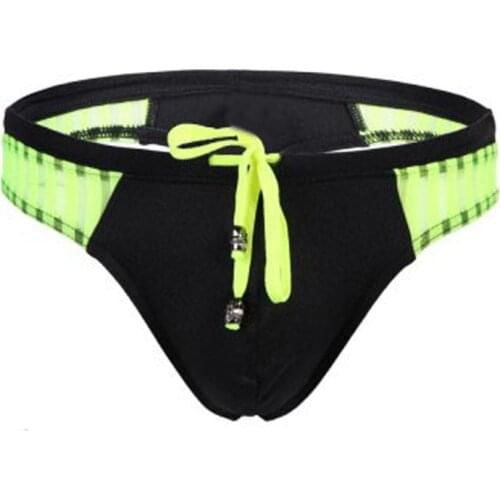 Men Swimsuit Briefs Sexy Low Waist Thongs and G Strings Swimwear Quick Dry Mens Breathable Mesh Beach Swimming Surf Trunks