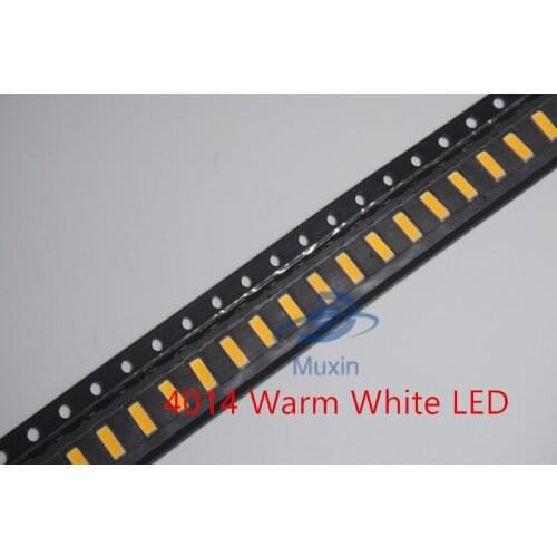 MX 0.2W SMD 50pcs/lot 4014 LED Lamp Bead 23-26lm Warm white SMD LED Beads LED Chip DC3.0-3.4V Free shipping