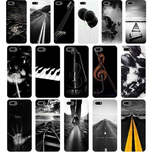 189H Ash Road Pattern Skin Soft Silicone Tpu Cover Case for huawei Honor 7a pro 7x play case