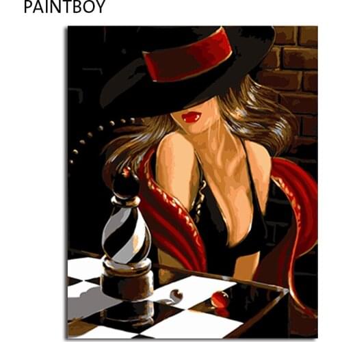 PAINTBOY Framed Picture DIY Painting By Numbers Painting And Calligraphy Painting On Canvas Home Decor For Living Room