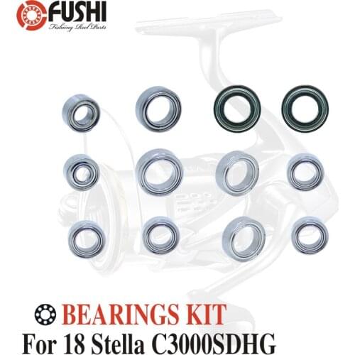 Fishing Reel Stainless Steel Ball Bearings Kit For Shimano18 Stella C3000SDHG / 03804 Spinning reels Bearing Kits