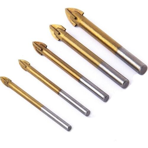 Cross Head Tungsten Carbide Wall Ceramic Tile Marble Glass Drill Bit Set Glass Cutter Hole Saw Tool,Hexagonal ceramic drill bit