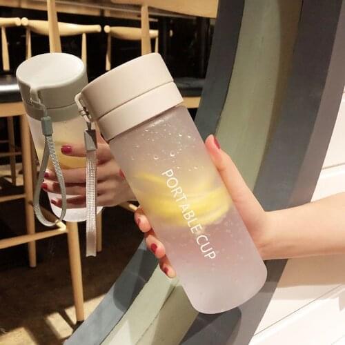 New Plastic Bottle for Water Sport Portable Rope Kids Drinkware Outdoor Leak Proof Seal Gourde Climbing Water Bottles 600/800ml
