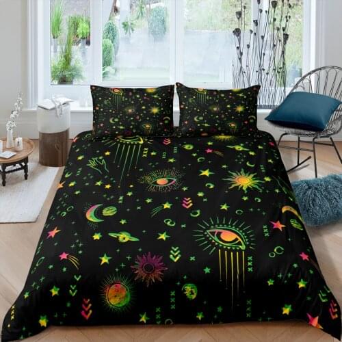 Home Textiles Luxury 3D Bohemia Eyes Print Duvet Cover Set 2/3 Pcs Pillowcase Kids Bedding Set AU/EU/UK/US Queen and King Size