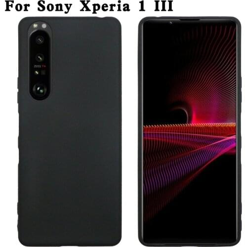 Black Soft TPU Silicone Case For Sony Xperia 5 ii 10 1 L1 L2 L3 L4 Plus 1 III 10 III 1iii 10iii Couqe Funda