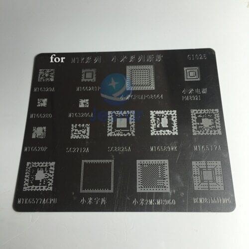 BGA reballing reball stencil for xiaomi MTK PM8921 MT6329A MT6517A MTK6577A CPU MSM8960 BCM281551FDPG G1025