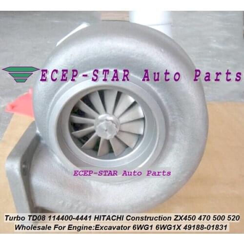 Turbocharger TD08H-31M 49188-01830 4918801830 49188-01832 114400-4440 1144004440 Turbo ZX470 ZX500 ZX520 ZX870H-3 870 6WG1X