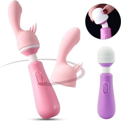 AV Vibrator for Women Tongue Attachments Dildo Female Clitoris G-Spot Stimulator Massager Masturbator Adult Sex Toys for Female