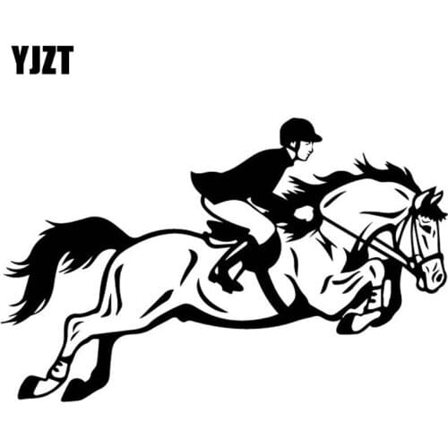 YJZT 15.8CM*10CM Cool Knight Galloped On Steed Horse Dazzling Nice Vinly Decal Decor Car Sticker Black/Silver C27-1017