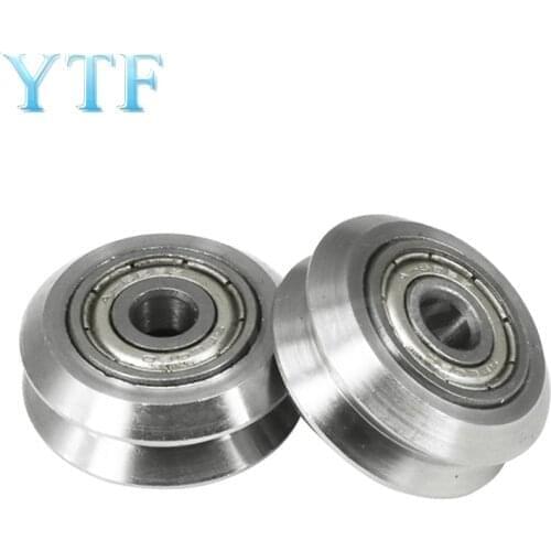 3D Printer Parts V-Shaped Stainless Steel Pulley 5mm Inner Hole Metal Double V-Wheel