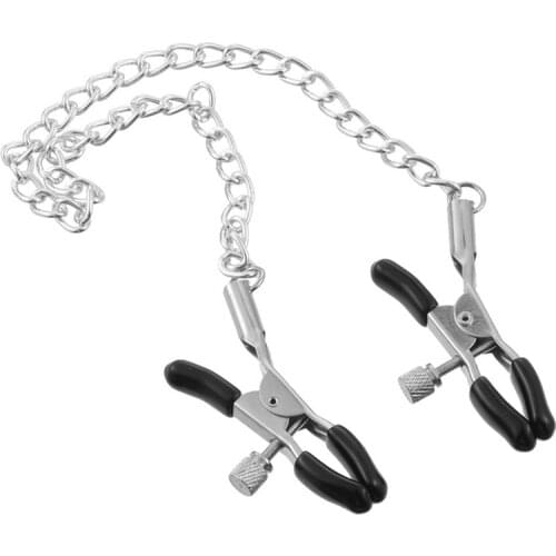 Fantasy Nipple Stimulation Clips Breast Clamps with Metal Chain BDSM Adult Sex Women Toys