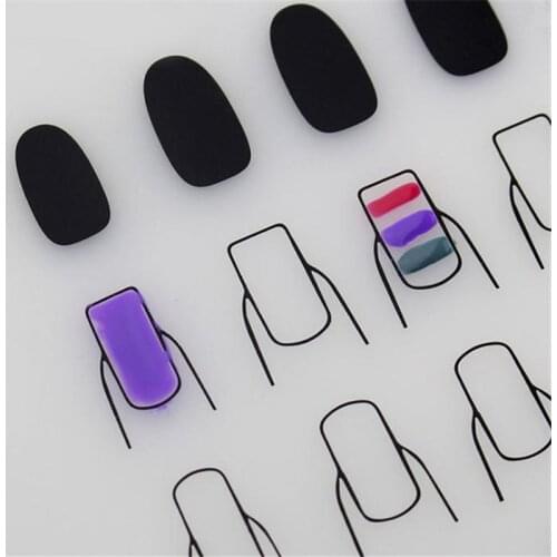 1Pc Silicone Pad Portable Fingernails Mat Stamping Nail Practise Manicure Nail Art Tool